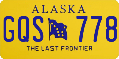 AK license plate GQS778