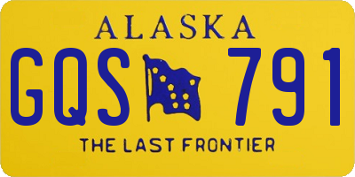 AK license plate GQS791