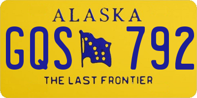 AK license plate GQS792