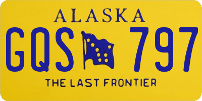 AK license plate GQS797