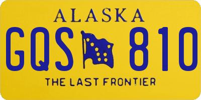 AK license plate GQS810