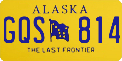 AK license plate GQS814