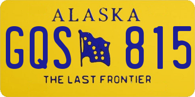 AK license plate GQS815