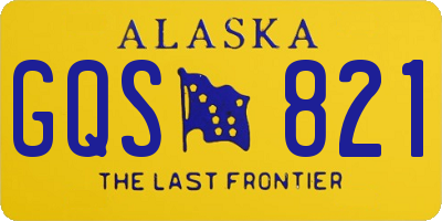 AK license plate GQS821