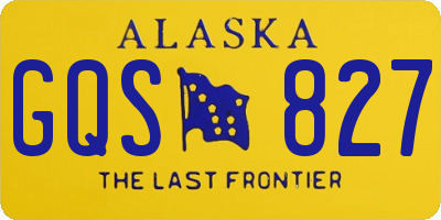 AK license plate GQS827