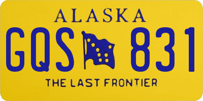 AK license plate GQS831