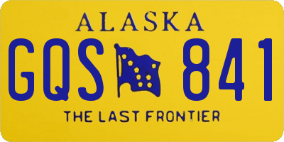 AK license plate GQS841