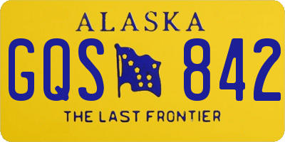 AK license plate GQS842