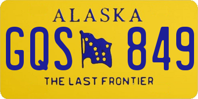 AK license plate GQS849