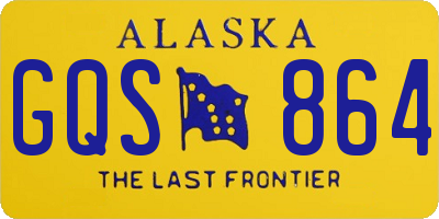 AK license plate GQS864