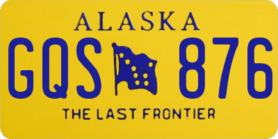 AK license plate GQS876