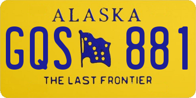 AK license plate GQS881