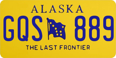 AK license plate GQS889
