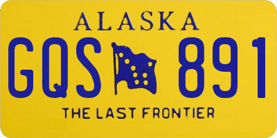 AK license plate GQS891