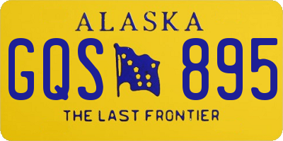 AK license plate GQS895