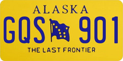 AK license plate GQS901