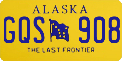 AK license plate GQS908