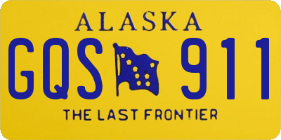 AK license plate GQS911