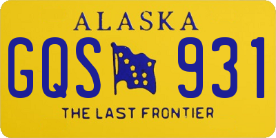 AK license plate GQS931