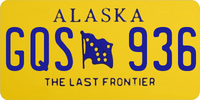 AK license plate GQS936