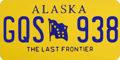 AK license plate GQS938