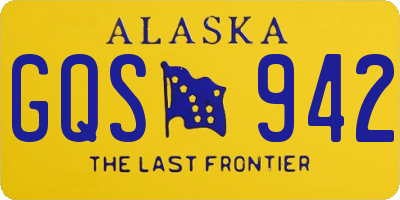 AK license plate GQS942