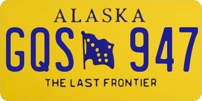 AK license plate GQS947