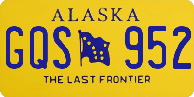 AK license plate GQS952