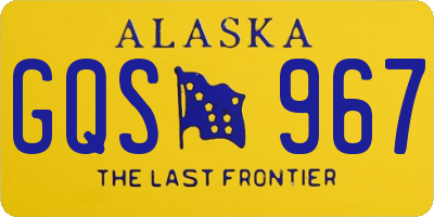 AK license plate GQS967