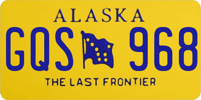 AK license plate GQS968