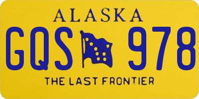 AK license plate GQS978