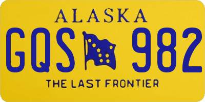 AK license plate GQS982
