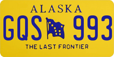 AK license plate GQS993