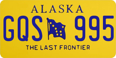 AK license plate GQS995