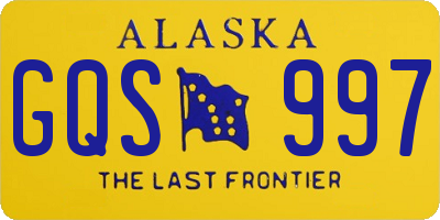 AK license plate GQS997