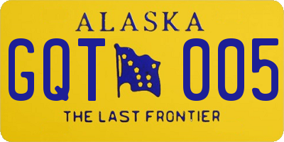 AK license plate GQT005