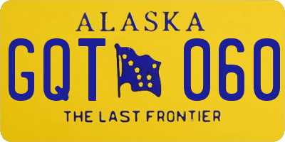 AK license plate GQT060