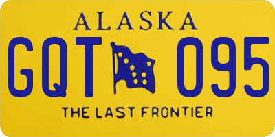 AK license plate GQT095