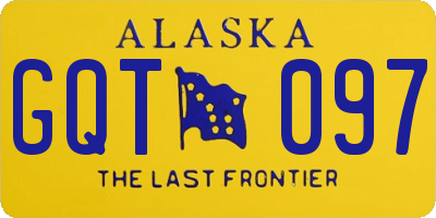 AK license plate GQT097