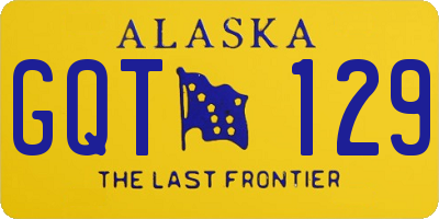 AK license plate GQT129