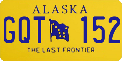 AK license plate GQT152