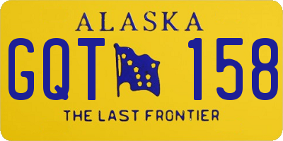 AK license plate GQT158