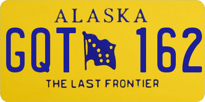 AK license plate GQT162