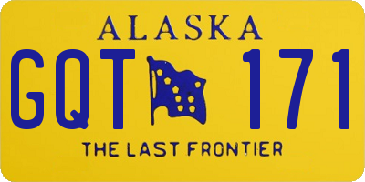 AK license plate GQT171