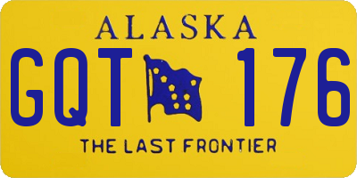 AK license plate GQT176
