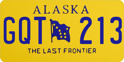 AK license plate GQT213