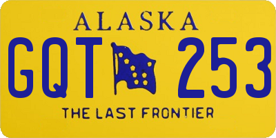 AK license plate GQT253