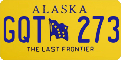 AK license plate GQT273