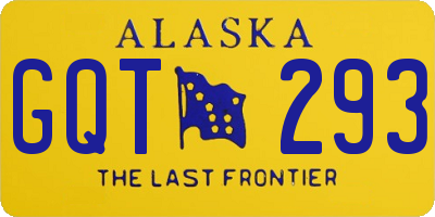 AK license plate GQT293