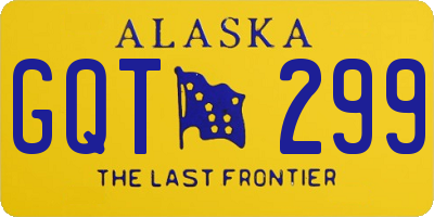 AK license plate GQT299